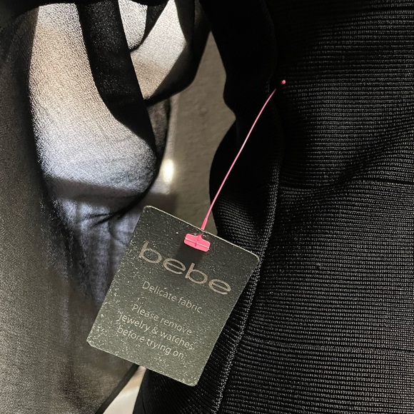 Bebe One Shoulder Drape Bodycon Dress - Picture 5 of 5